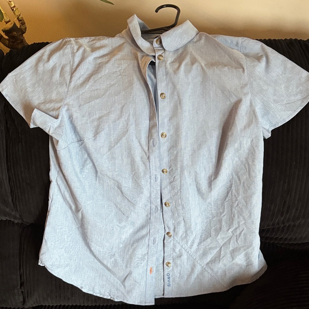 Orvis Sky Blue Casual Button-Down Shirt